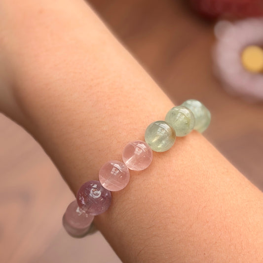 Serene Spring Crystal Bracelet — Close-up Detail | Auric Healing
