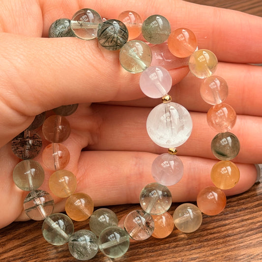 Spring Glow Crystal Bracelet — Close-up Detail | Auric Healing