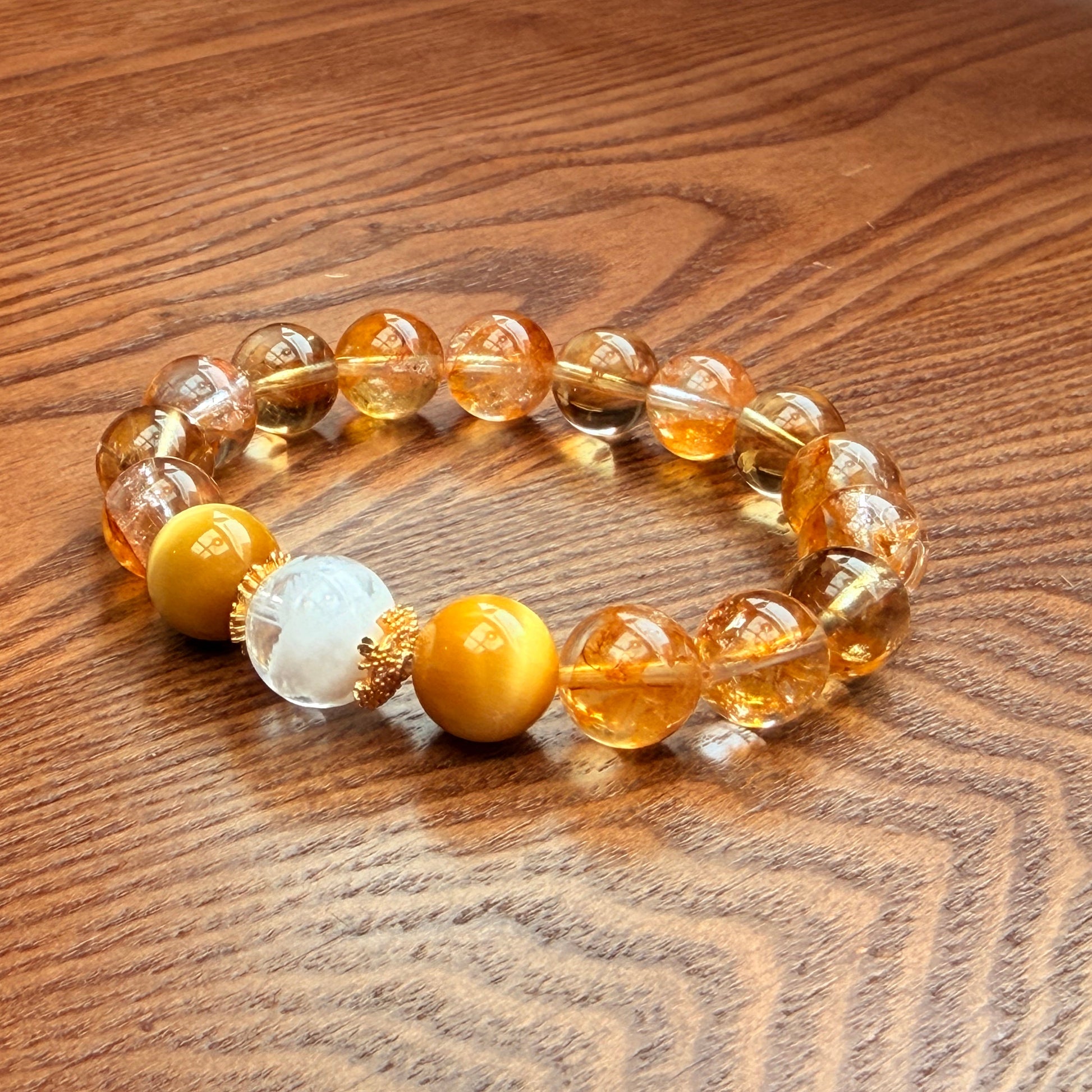 Golden Elixir Crystal Bracelet — Styling Shot | Auric Healing