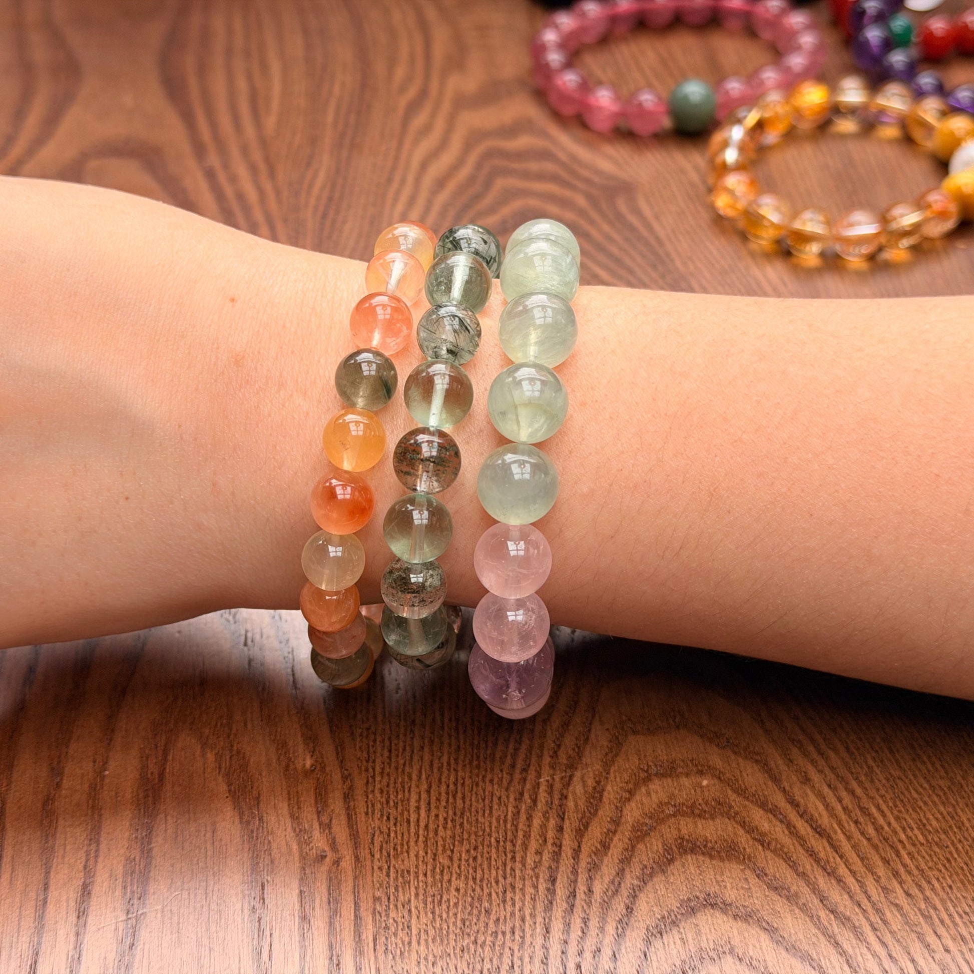 Spring Glow Crystal Bracelet — Styling Shot | Auric Healing