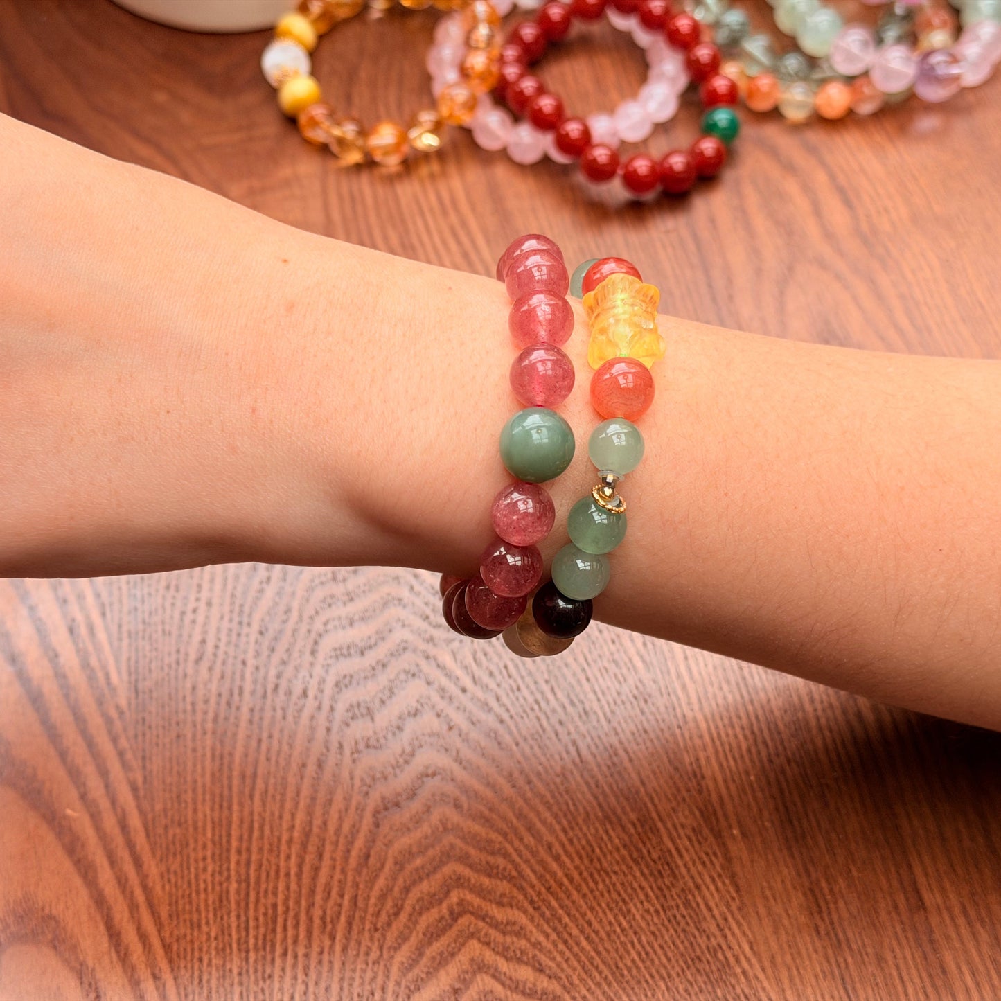 True Heart Pure Jade Crystal Bracelet — Styling Shot | Auric Healing