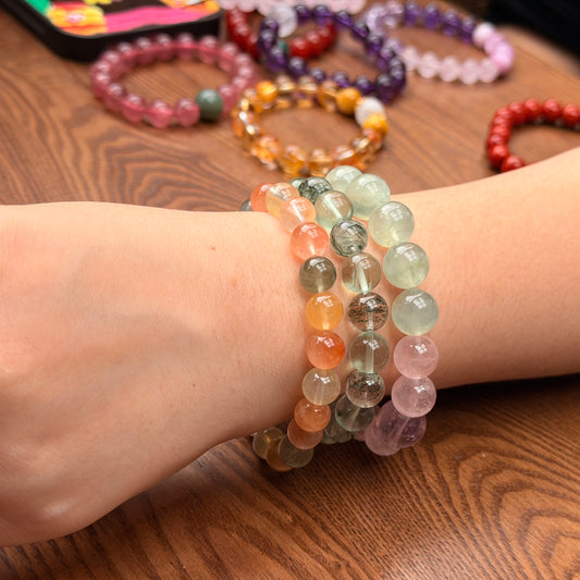 Infinite Cosmos Crystal Bracelet — Close-up Detail | Auric Healing