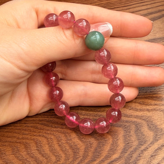 True Heart Pure Jade Crystal Bracelet — Close-up Detail | Auric Healing
